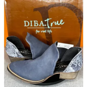 DIBA TRUE Shy Town Navy Leather Boots NEW WITH BOX Size 6.5 M