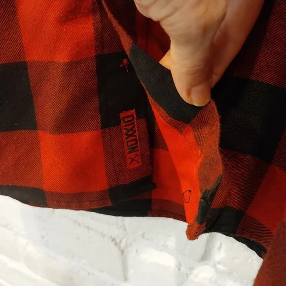 Dixxon Flannel Co Shirt Mens XLT Red Black Check Buffalo Redrum Long Sleeve Tall