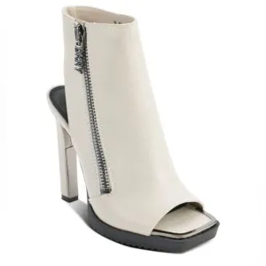 DKNY Malia Shooties Women's Size 9 Ivory Leather Neutral Classic Designer Preppy