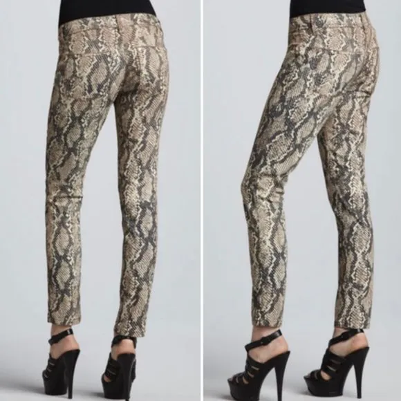 DL 1961 Emma Legging Jagger Snake Print Skinny Jeans Size 24