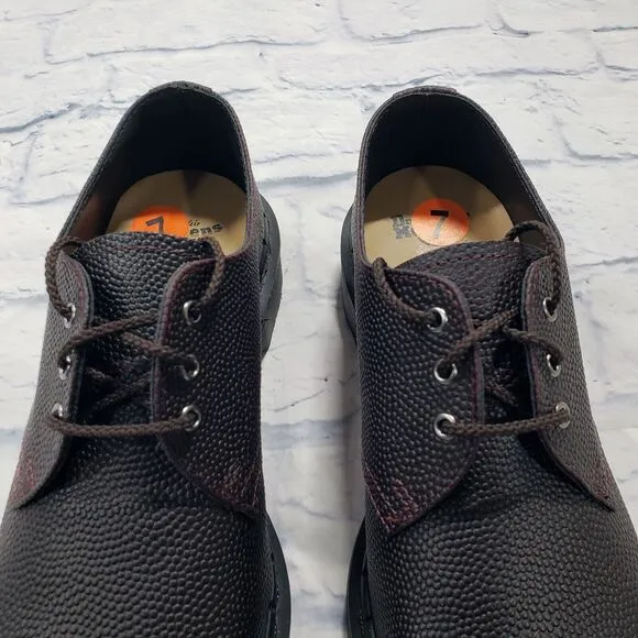 Dr. Martens 1461 Men’s Size 7 Oxfords Pebble Leather Shoes Black 30960