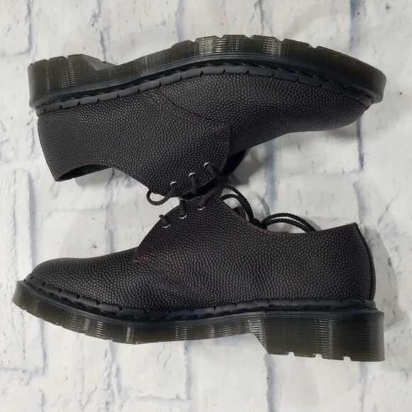 Dr. Martens 1461 Men’s Size 7 Oxfords Pebble Leather Shoes Black 30960