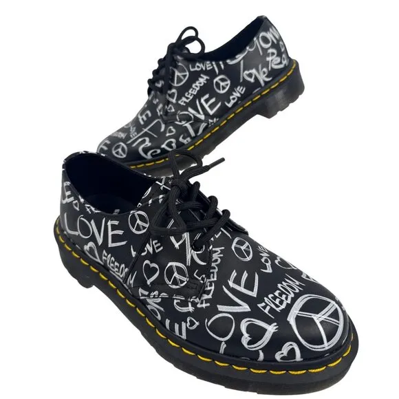 Dr. Martens 1461 Script Smooth Leather Oxford Shoes Size EU 37 US W 6 RARE!