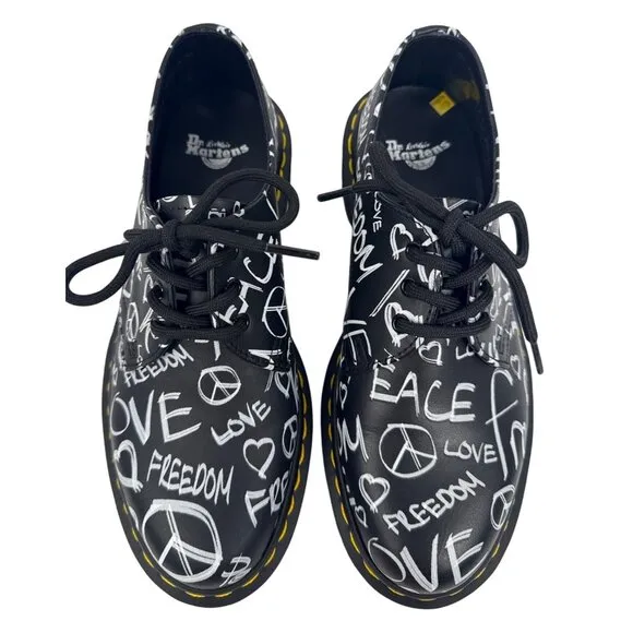 Dr. Martens 1461 Script Smooth Leather Oxford Shoes Size EU 37 US W 6 RARE!
