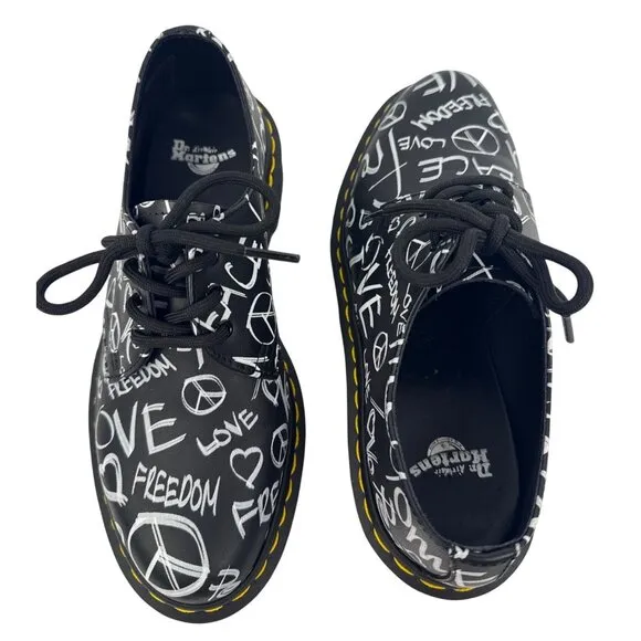 Dr. Martens 1461 Script Smooth Leather Oxford Shoes Size EU 37 US W 6 RARE!