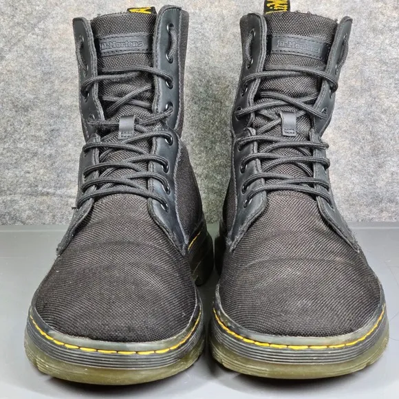 Dr. Martens Combs Poly Casual Combat Boots Ankle Lace Up Black AW004 Mens US 11