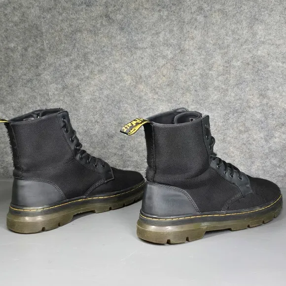 Dr. Martens Combs Poly Casual Combat Boots Ankle Lace Up Black AW004 Mens US 11