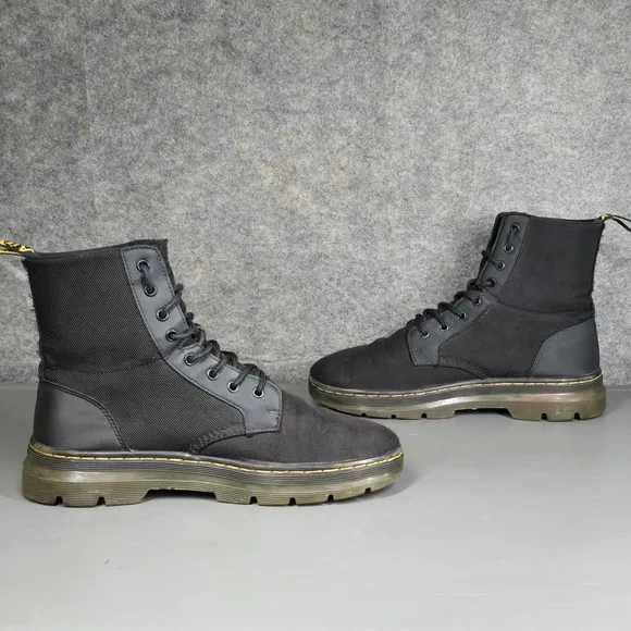 Dr. Martens Combs Poly Casual Combat Boots Ankle Lace Up Black AW004 Mens US 11