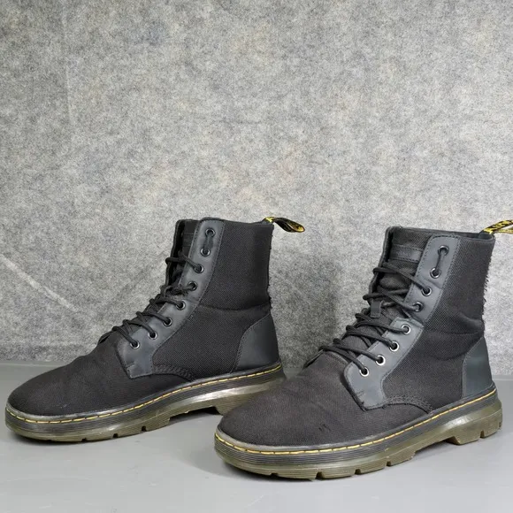 Dr. Martens Combs Poly Casual Combat Boots Ankle Lace Up Black AW004 Mens US 11