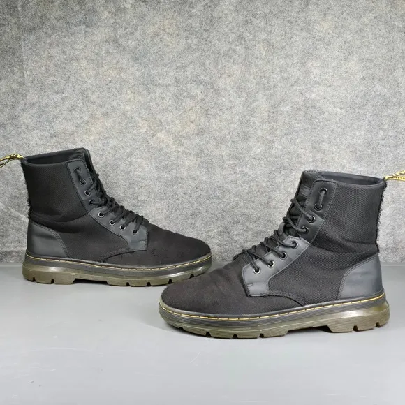 Dr. Martens Combs Poly Casual Combat Boots Ankle Lace Up Black AW004 Mens US 11