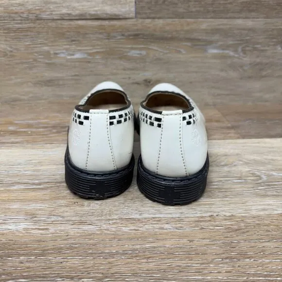Dr. Martens Kelly White Patent Leather Low Wedge Comfort Shoe Women's Si…