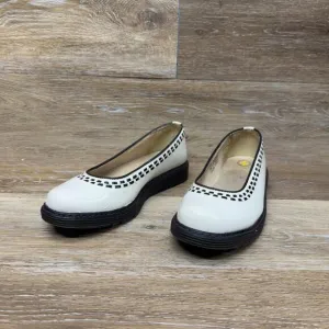 Dr. Martens Kelly White Patent Leather Low Wedge Comfort Shoe Women's Si…