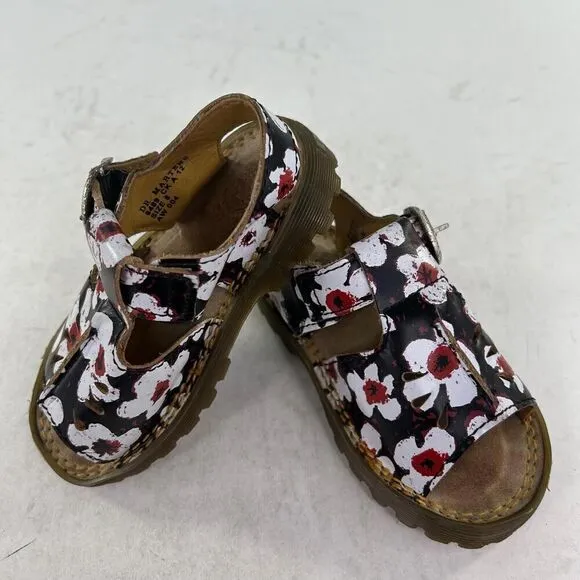 Dr. Martens Little Kids Floral Sandal US 8 Toddler's Buckle Summer Shoes