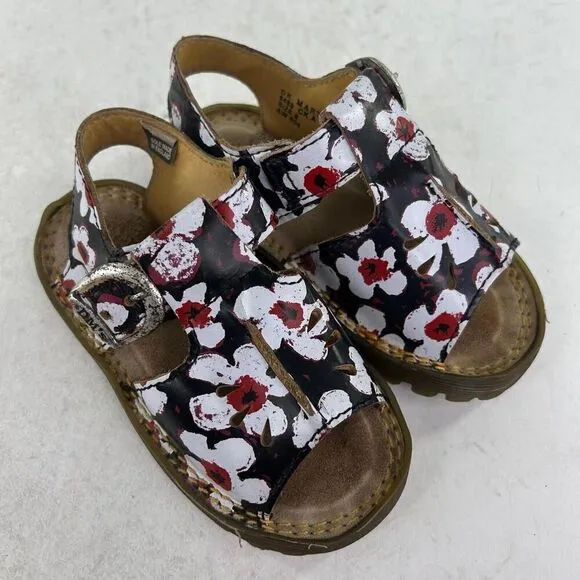 Dr. Martens Little Kids Floral Sandal US 8 Toddler's Buckle Summer Shoes