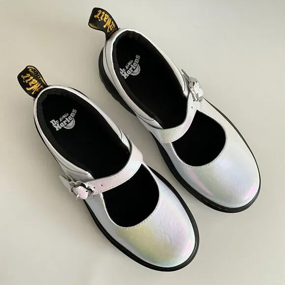 Dr. Martens Mary Jane 7M White Iridescent MJ Bexy Shoes Daisy