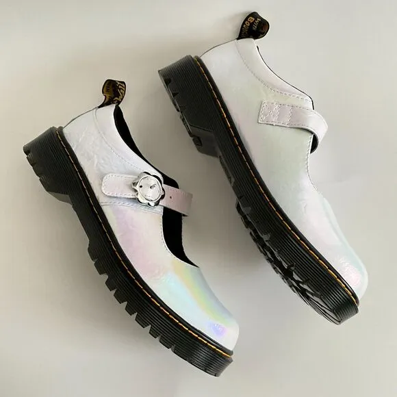 Dr. Martens Mary Jane 7M White Iridescent MJ Bexy Shoes Daisy