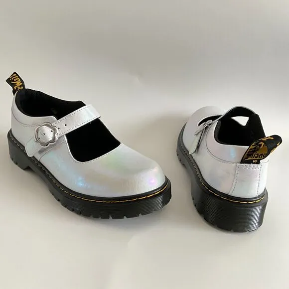 Dr. Martens Mary Jane 7M White Iridescent MJ Bexy Shoes Daisy