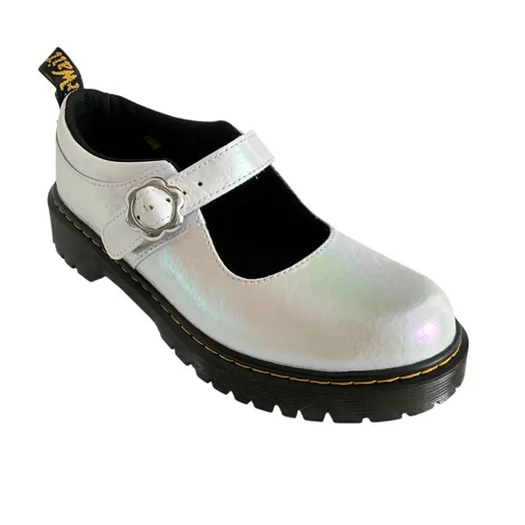 Dr. Martens Mary Jane 7M White Iridescent MJ Bexy Shoes Daisy