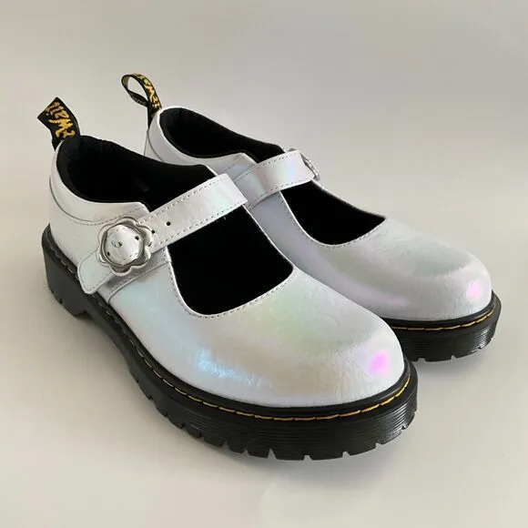 Dr. Martens Mary Jane 7M White Iridescent MJ Bexy Shoes Daisy