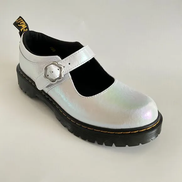 Dr. Martens Mary Jane 7M White Iridescent MJ Bexy Shoes Daisy