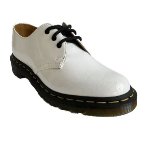 Dr. Martens Oxfords Women Size 6M White 26754 Patent Leather 3 Eye Lace-up