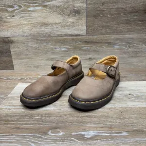 Dr. Martens Tan Leather Mary Jane Shoes Made in England Women's Size See pics