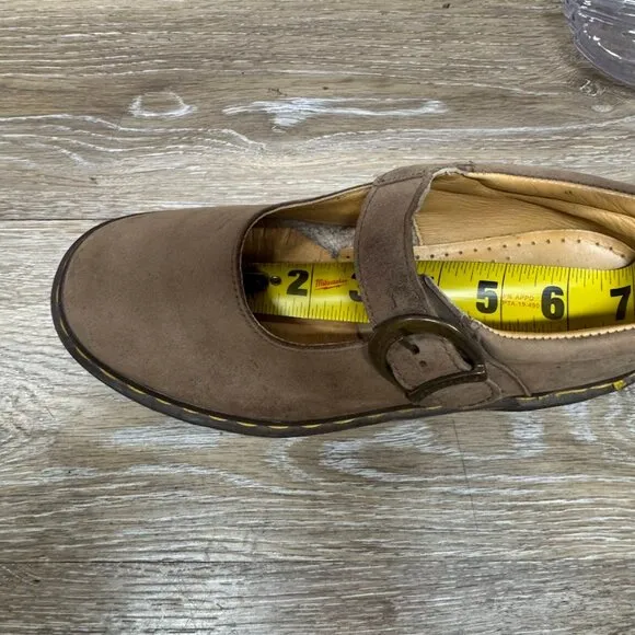 Dr. Martens Tan Leather Mary Jane Shoes Made in England Women's Size See pics