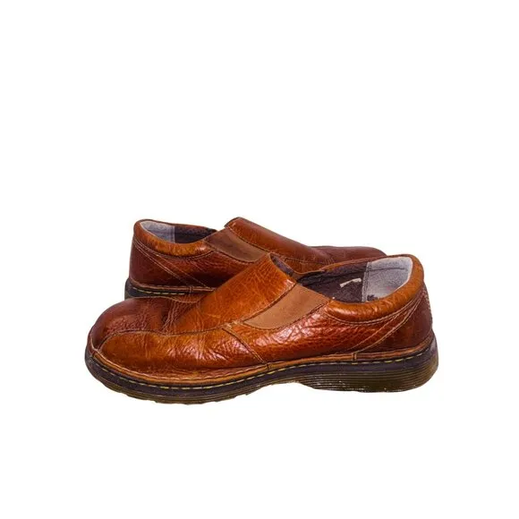 Dr. Martens Tevin Mens Slip-On Congac Leather Shoes Brown Loafers 13 US / 12 UK