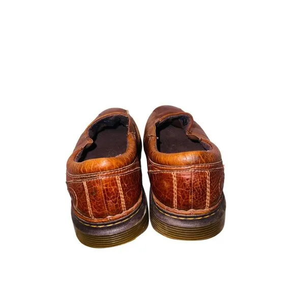 Dr. Martens Tevin Mens Slip-On Congac Leather Shoes Brown Loafers 13 US / 12 UK
