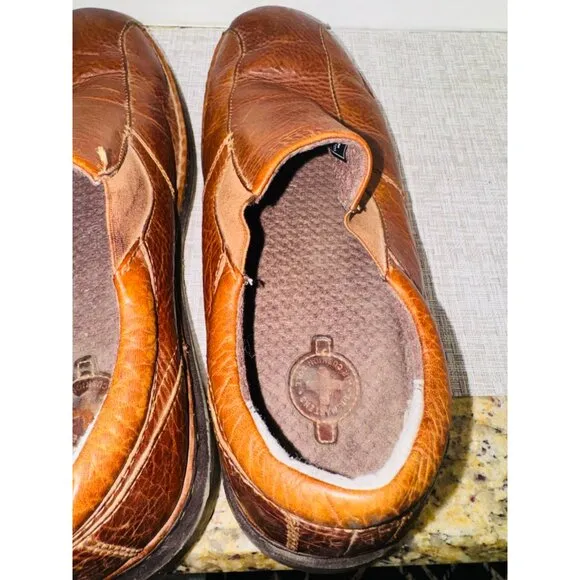 Dr. Martens Tevin Mens Slip-On Congac Leather Shoes Brown Loafers 13 US / 12 UK