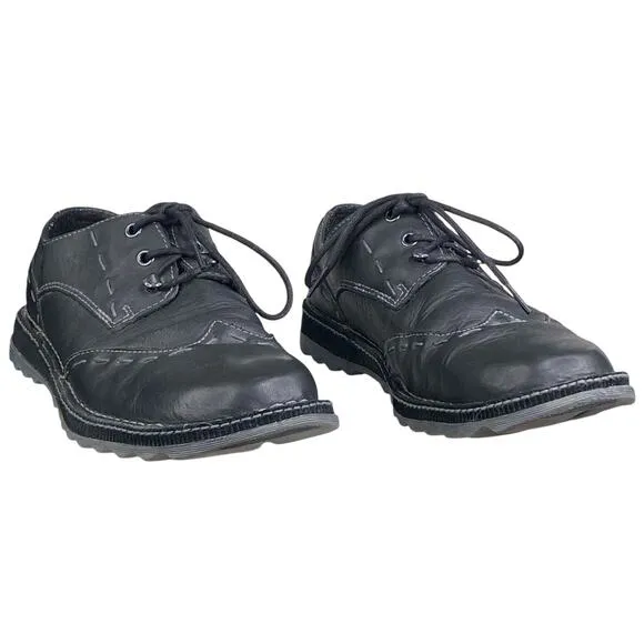 Dr. Martens Unisex Black Leather Lace Up Wingtip Oxfords Size M 10 W 11