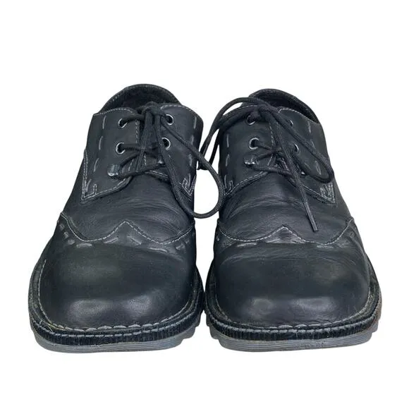 Dr. Martens Unisex Black Leather Lace Up Wingtip Oxfords Size M 10 W 11
