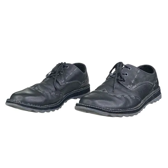 Dr. Martens Unisex Black Leather Lace Up Wingtip Oxfords Size M 10 W 11