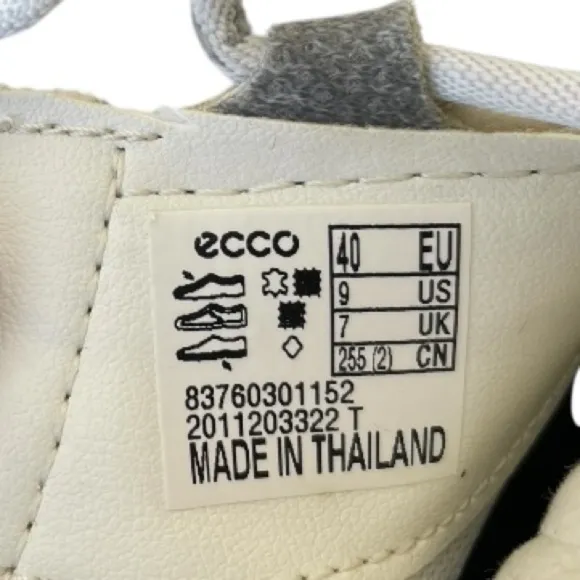 ECCO BIOM Fjuel Women's Sneakers – White/Gray – Size 9 (EU 40, UK 7)