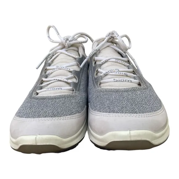 ECCO BIOM Fjuel Women's Sneakers – White/Gray – Size 9 (EU 40, UK 7)