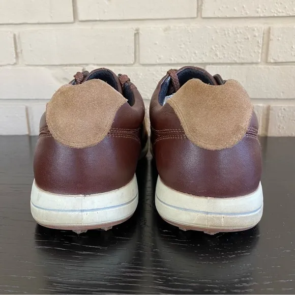 Ecco Biom Hybrid Golf Shoes Men Size 46 US 12.5 Brown Leather Spikeless Hydromax