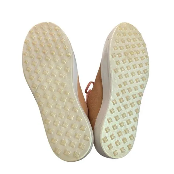 Ecco Ladies Golf Soft High-top Hydromax Spikeless Leather Shoes Tan Size 41/10