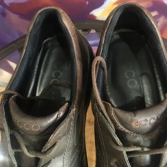 ECCO - MEN'S GORE-TEX BROWN LEATHER GOLF SHOES 47