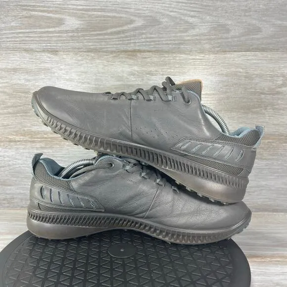 ECCO Men's S-Hybrid Spikeless Gray Leather Golf Shoes Size 10.5