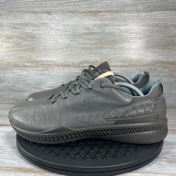 ECCO Men's S-Hybrid Spikeless Gray Leather Golf Shoes Size 10.5