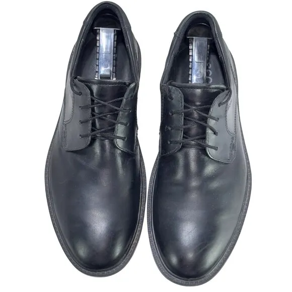 Ecco Men’s Shoes Black Leather Laced Oxfords Size 10