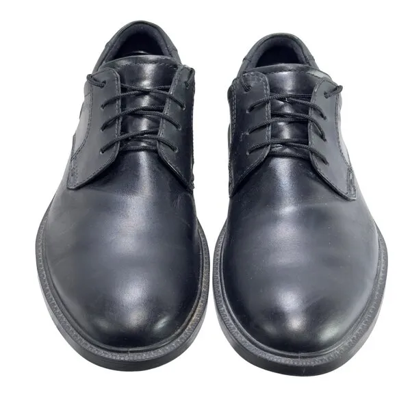Ecco Men’s Shoes Black Leather Laced Oxfords Size 10