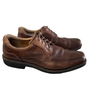 ECCO Men's Shoes EU 43/ 9/9.5 Brown Helsinki Bicycle Toe Oxford Leather Comfort