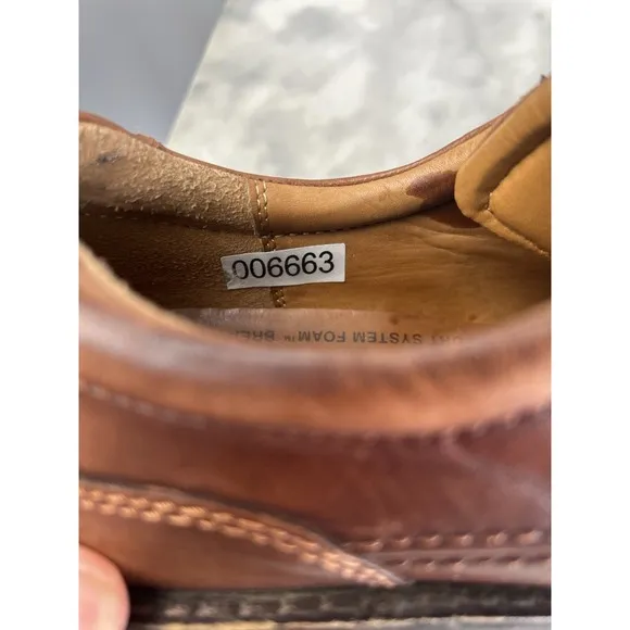 ECCO Men's Shoes EU 43/ 9/9.5 Brown Helsinki Bicycle Toe Oxford Leather Comfort