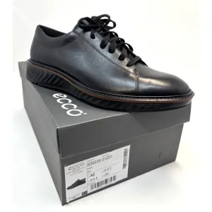 ECCO Mens Shoes Size EU 42  US 8 8.5 ST.1 Hybrid Black Leather Oxford Tie NIB