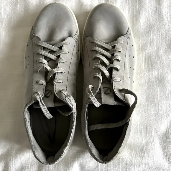 Ecco Mens Soft 7 Cloud Sneakers Shoes Nubuck Leather Sz 11-11.5/45EU Golf Office