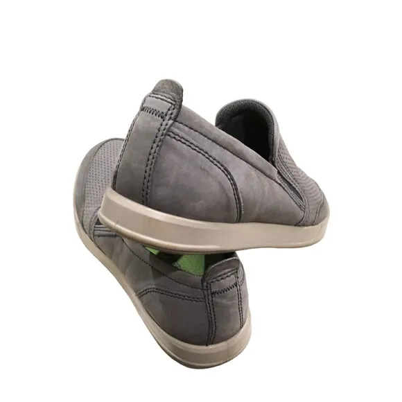Ecco Super Feet Soft Leather Grey Slip On Casual Shoes 8 (EU 42)