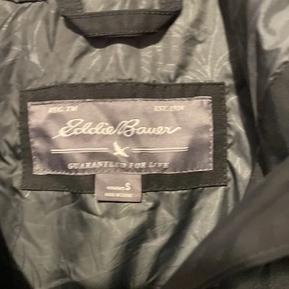 Eddie Bauer Riley jacket black weatheredge womens size small Great condition
