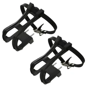 Electric Bike Braces Pedal Dog Muzzle Black Toe Clips Anti-slip Pedals Belt Strap Riding Accessories Fixed Gear Cycling Fitness