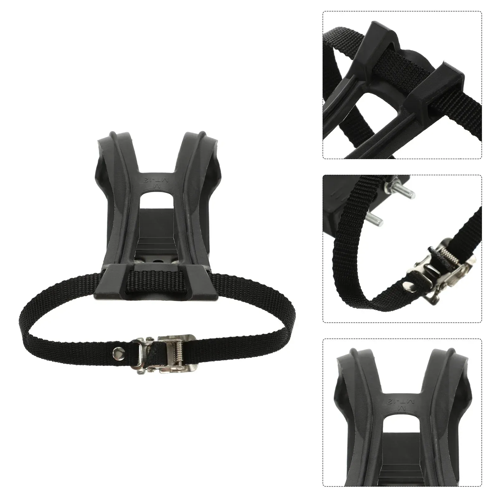 Electric Bike Braces Pedal Dog Muzzle Black Toe Clips Anti-slip Pedals Belt Strap Riding Accessories Fixed Gear Cycling Fitness